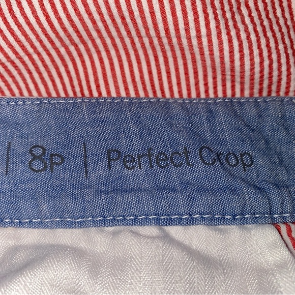 Talbots Perfect Crop Red& White Striped Size 8P Great Condition - Picture 12 of 12